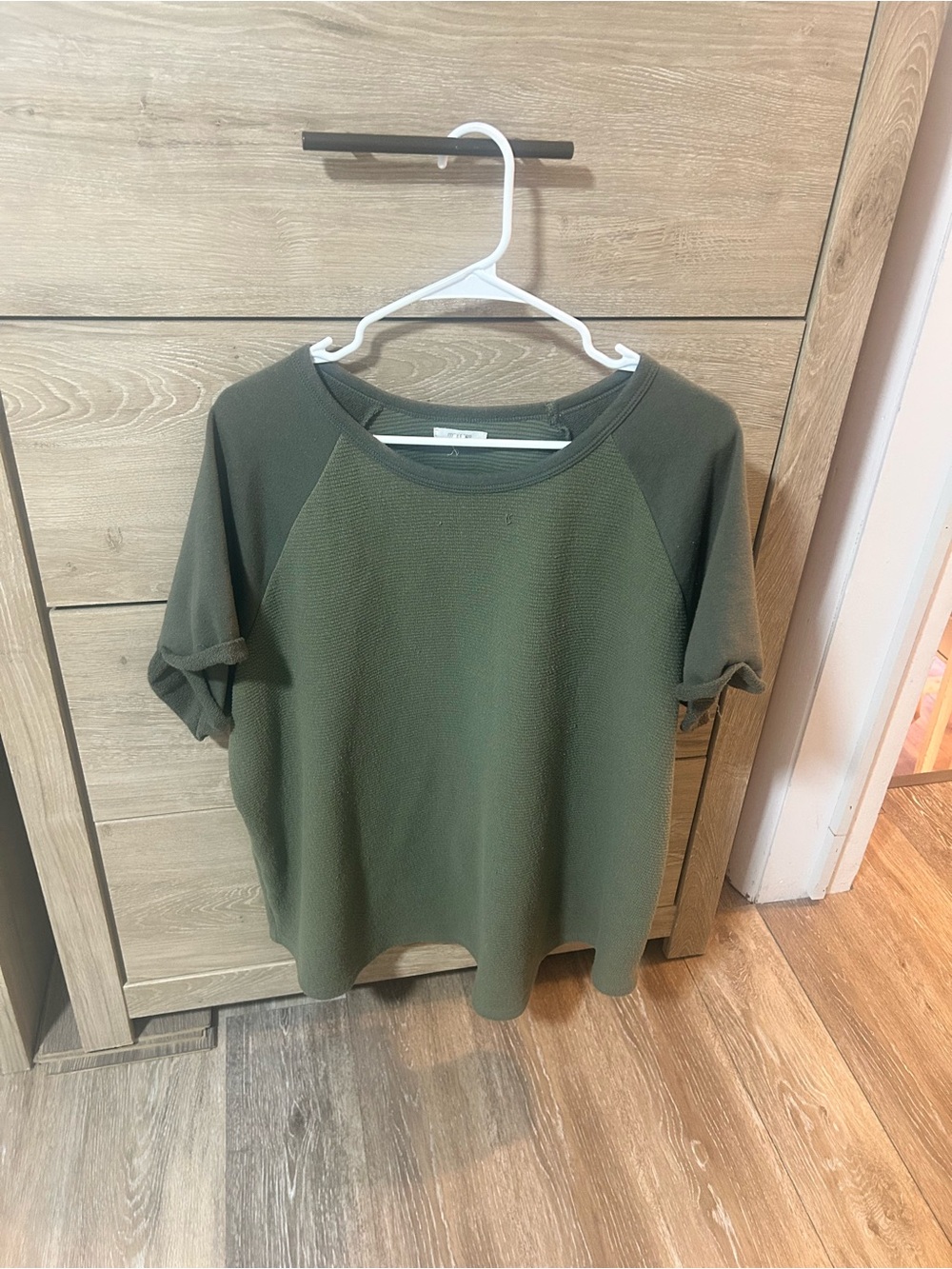 Maurices Olive Green Short Sleeve Crewneck Top